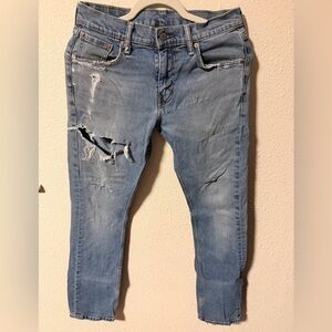 Levi Distressed 527 Slim Bootcut Jeans Size 29 x 32